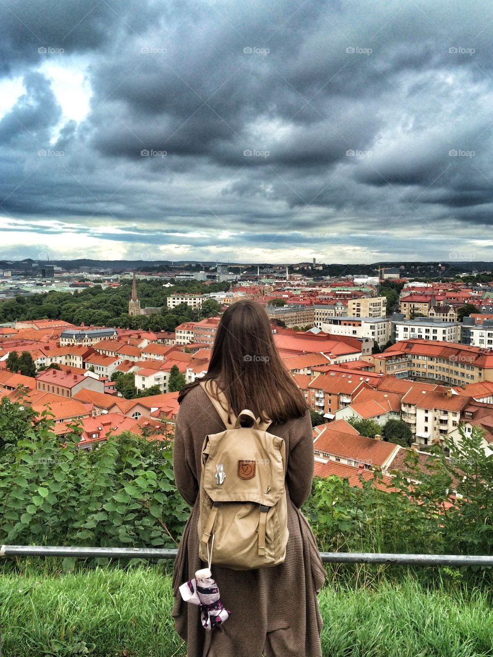 Enjoying views of cloudy Gothenburg 