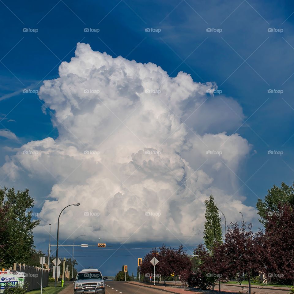 Huge cloud after a thunderstorm