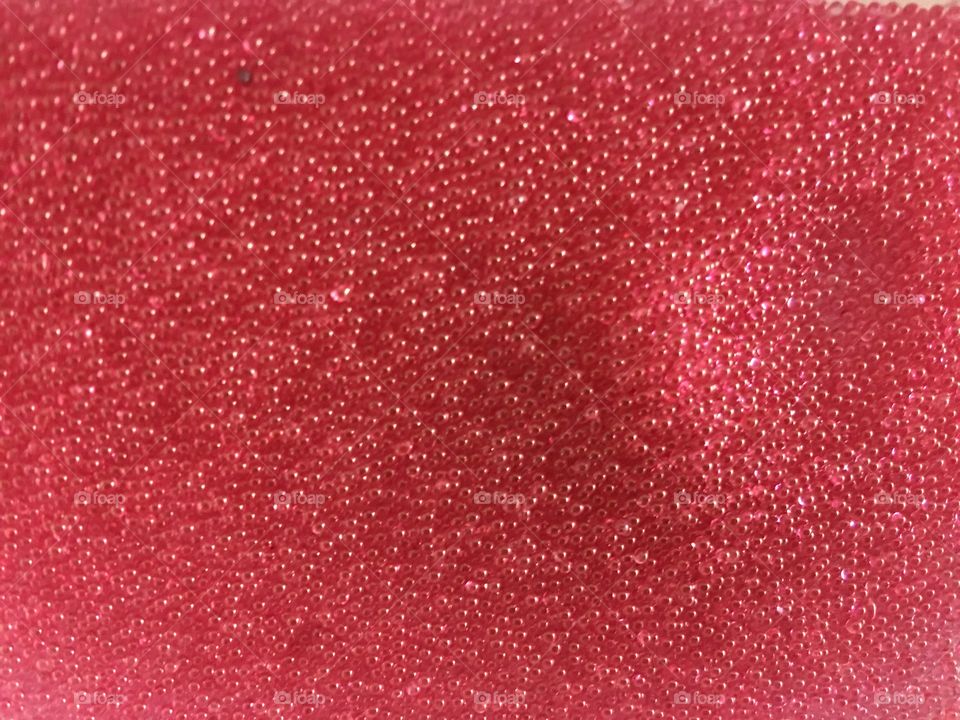 Red tiny beads with lump