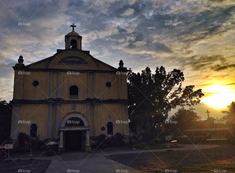 A Church's silhoutte