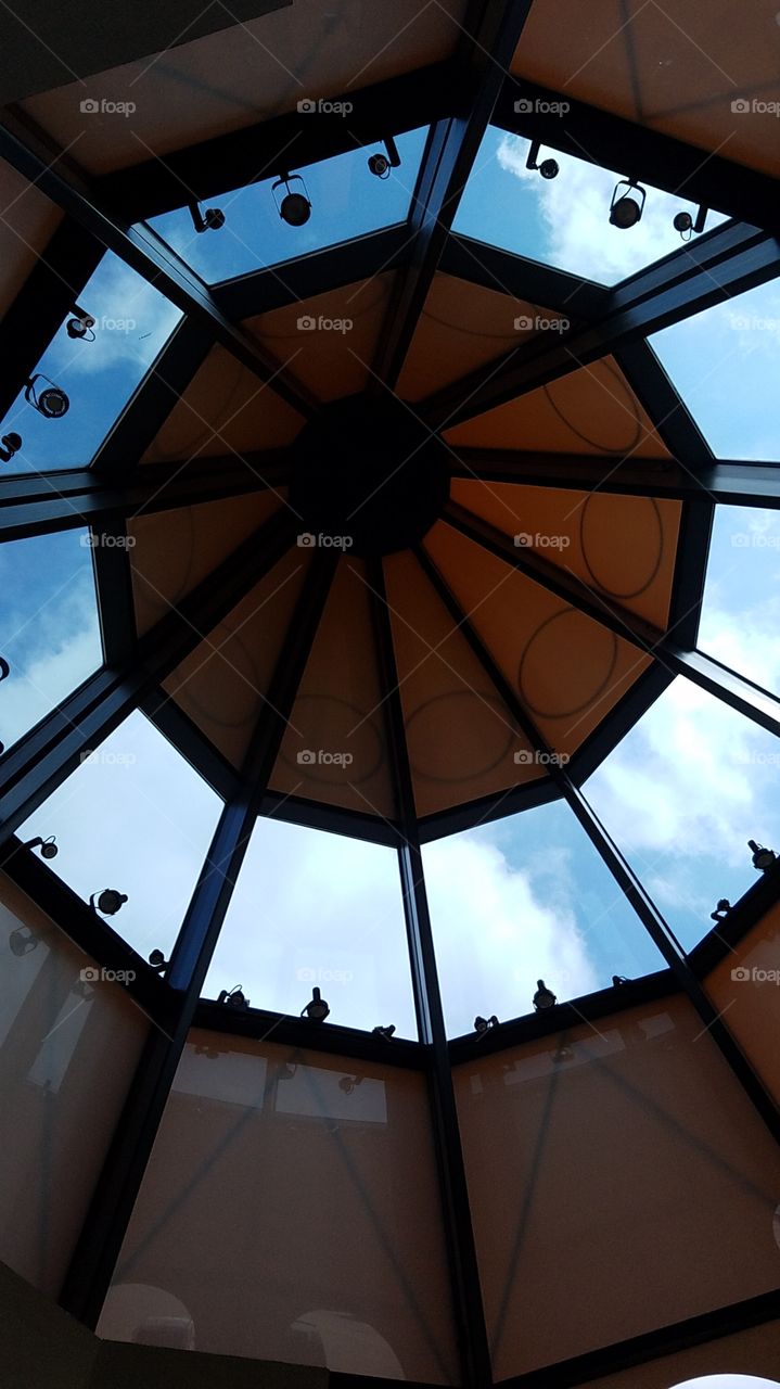 ceiling of teepee building