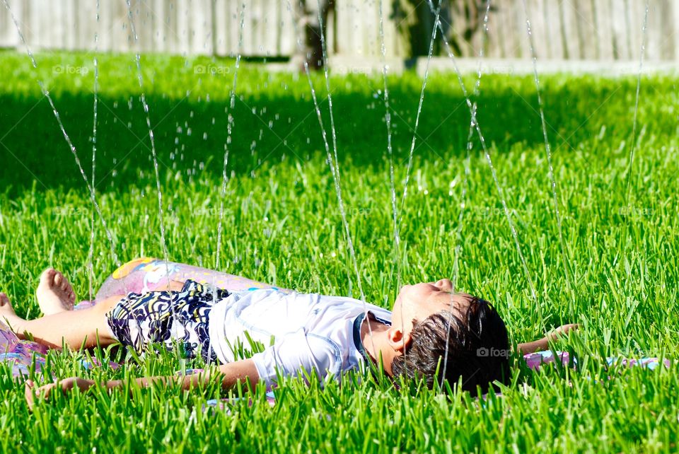 Summertime Sprinkler Fun