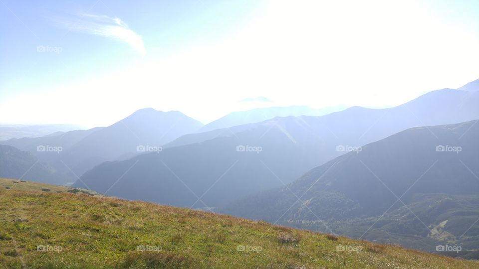 A beautiful mountain sunset in Tatry mountains, Slovakia