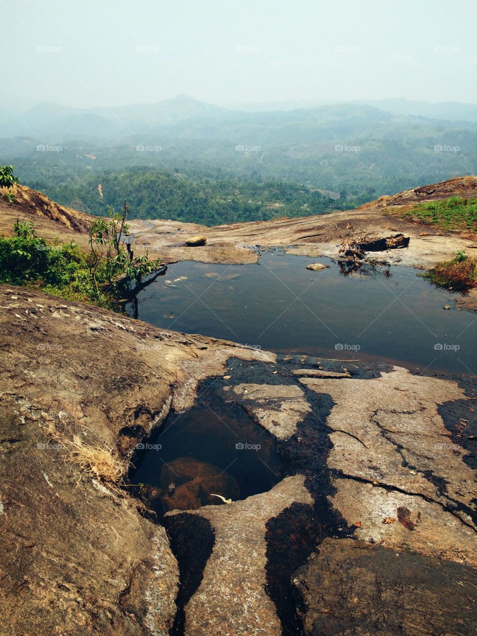 water on mountain top