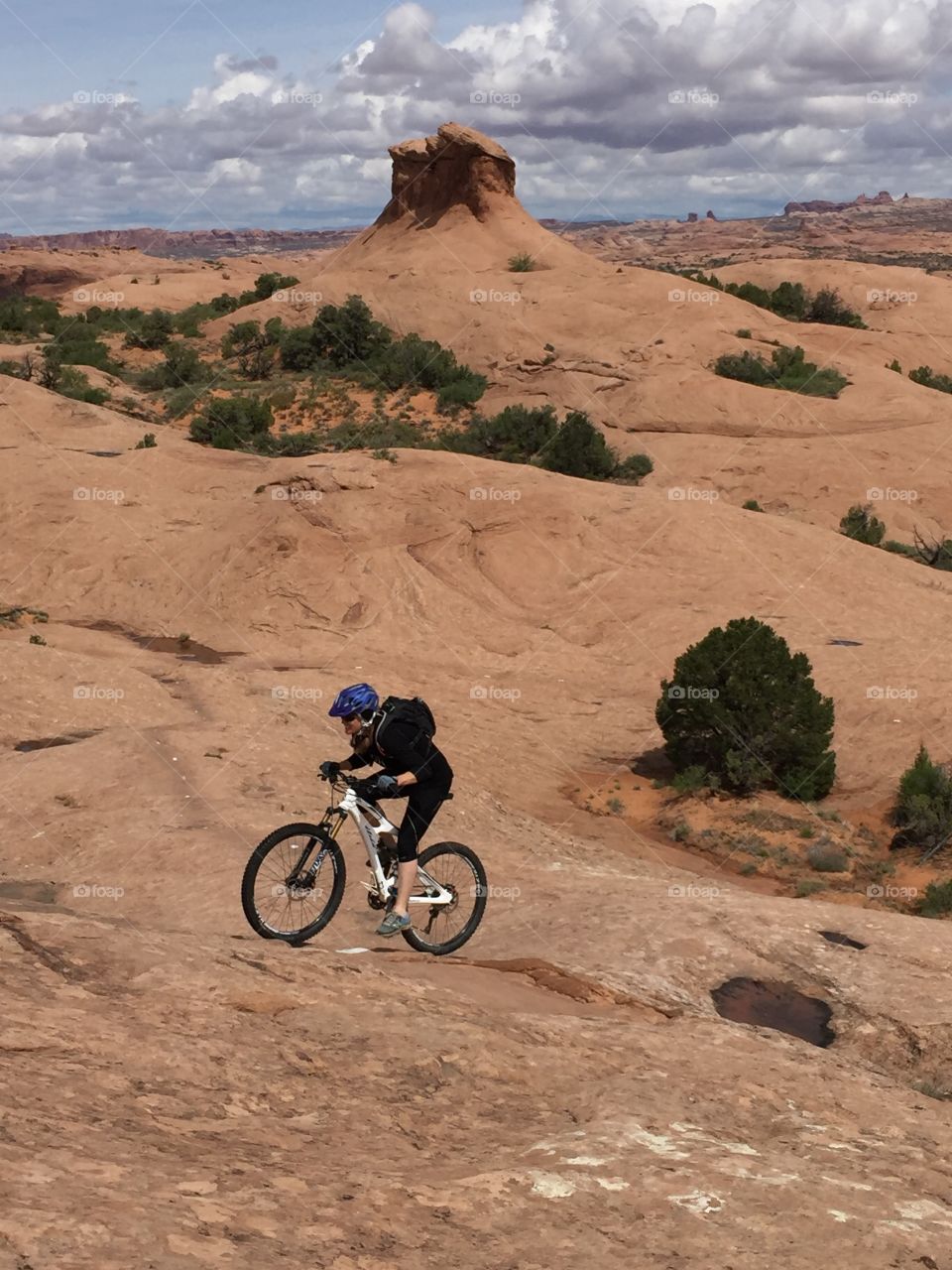 mountain biking girl