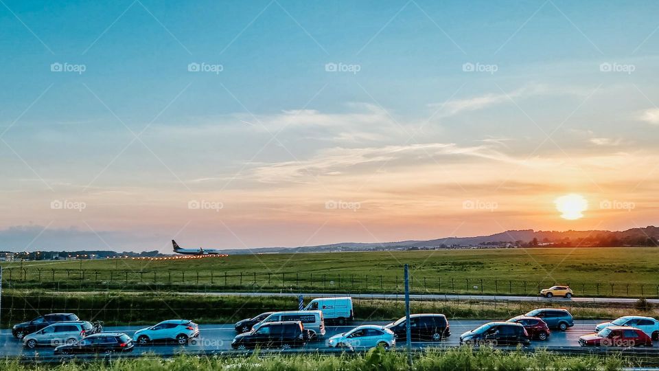 Road near the airport
