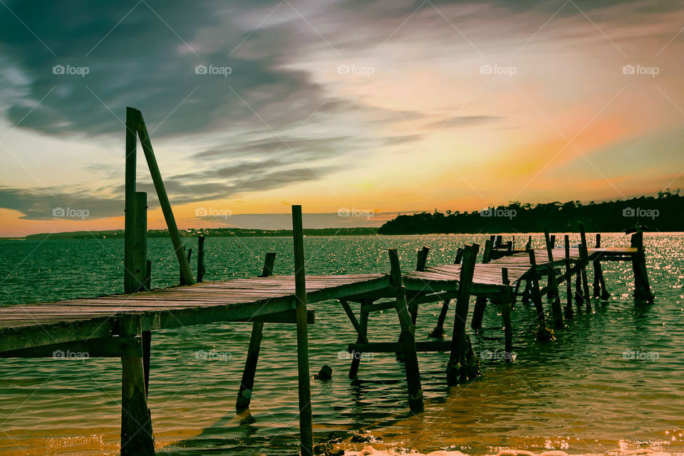 Sunset Over The Old Jetty