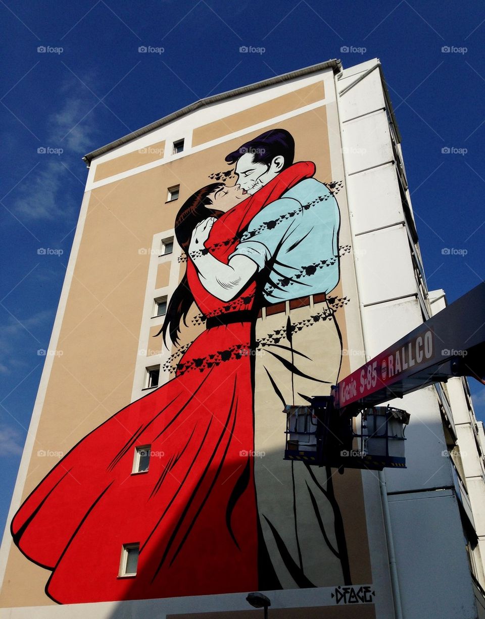 Street art love, in Malmö Sweden.