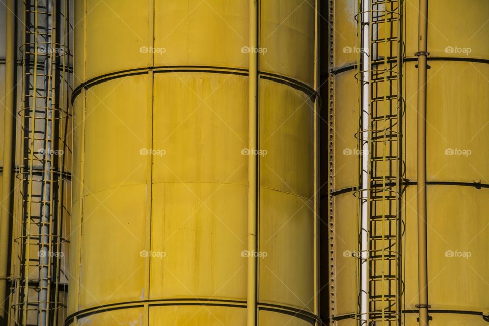 yellow silos