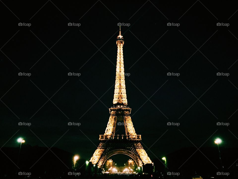 Nighttime in Paris