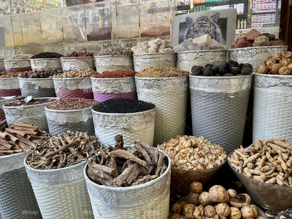 Spice market in dubai souk 