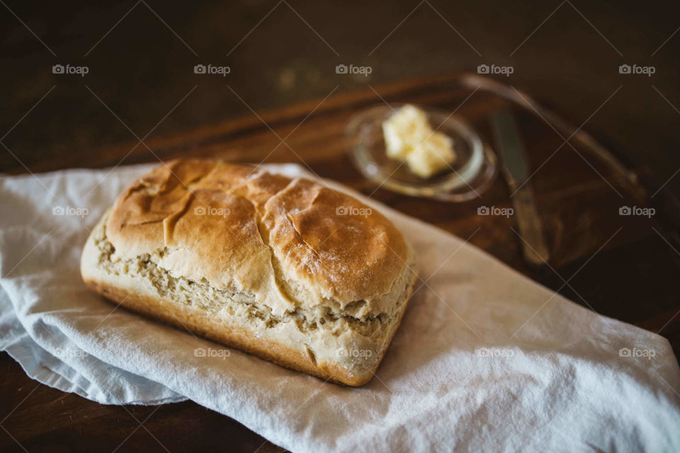 View of bread ready to be served