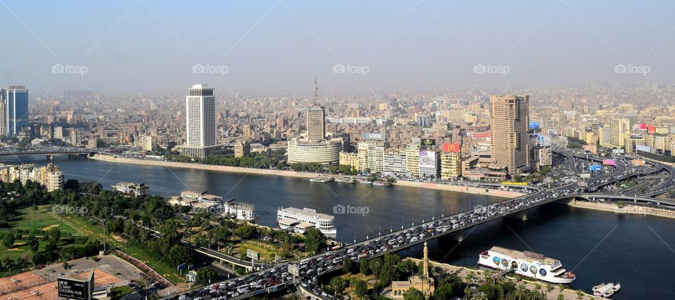 Top view of Cairo city