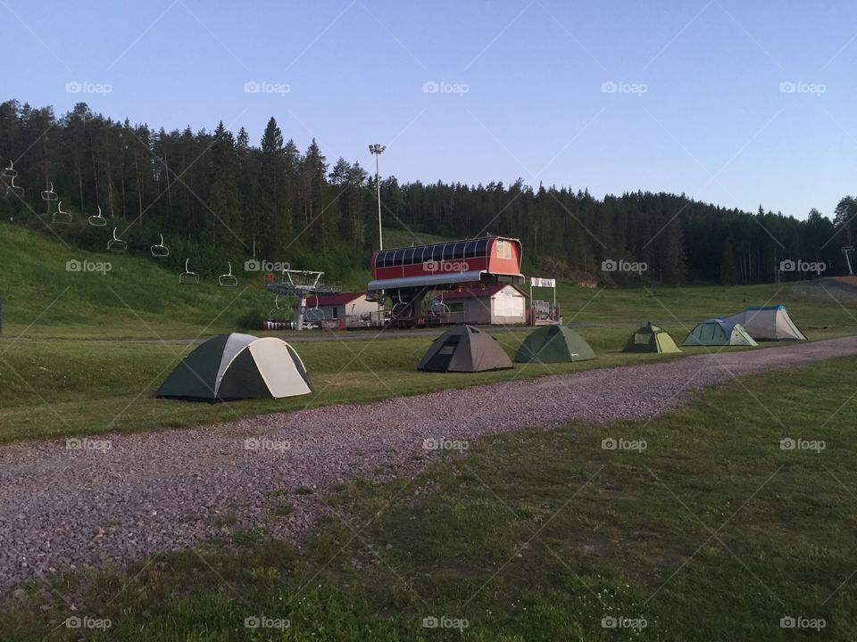 Tents in nature