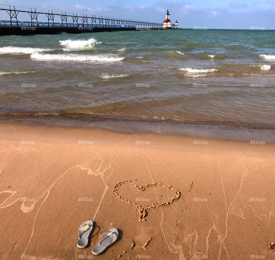 Dipping my toes in the sand 