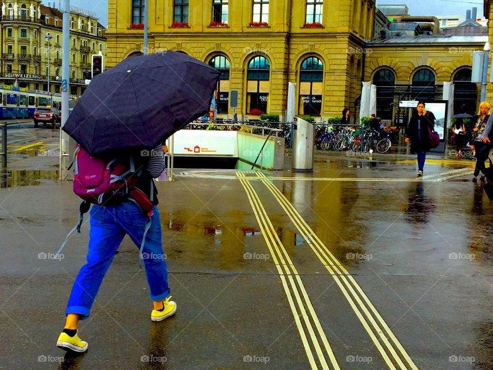 Raining day Zurich 