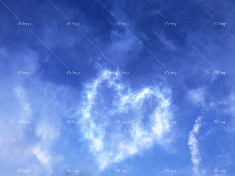 Heart shaped cloud