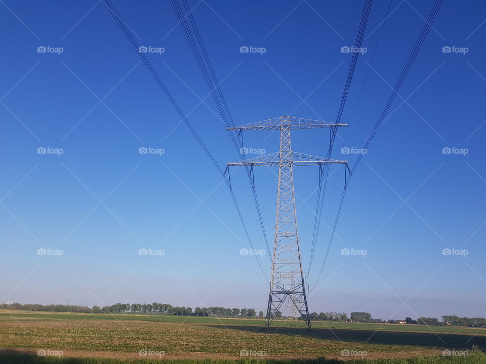 Stroompaal, landschap foto.