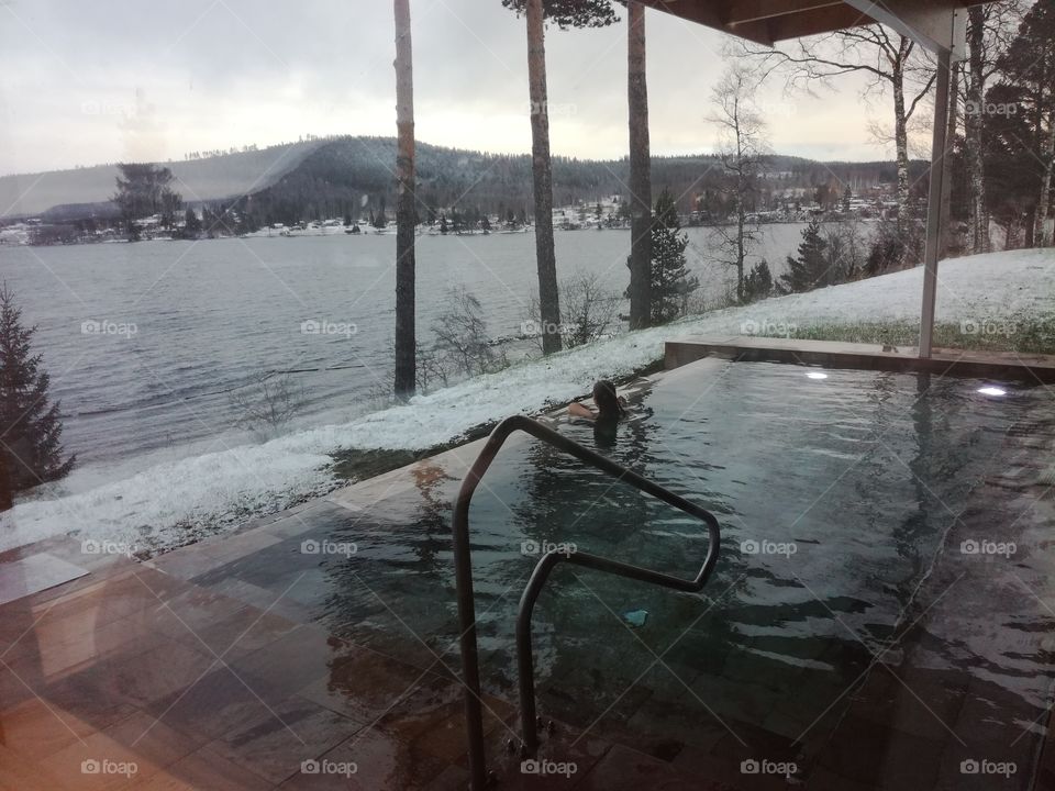 Spa in sweden wintertime
