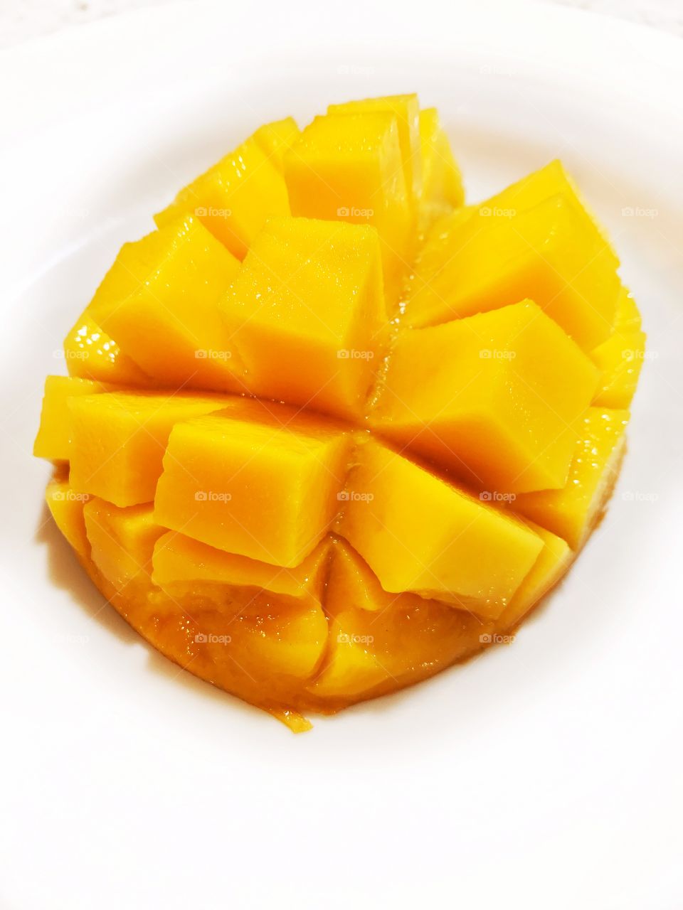 Unpeeled diced Mango