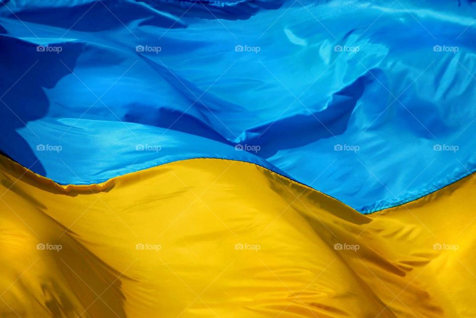 blue-yellow national flag of Ukraine