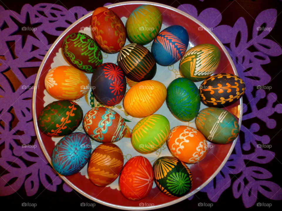 Colorful Easter eggs