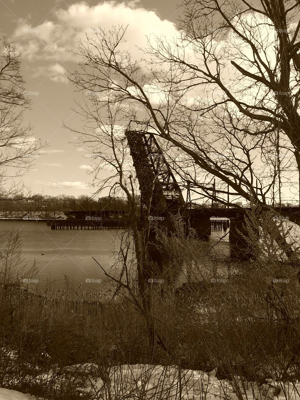 The Old Railroad Red Bridge