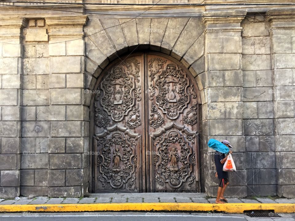 Church door in Intramuros