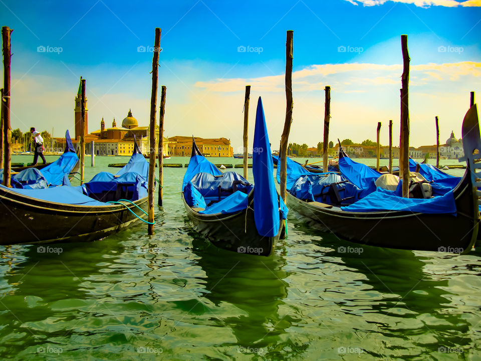Venice gondolas