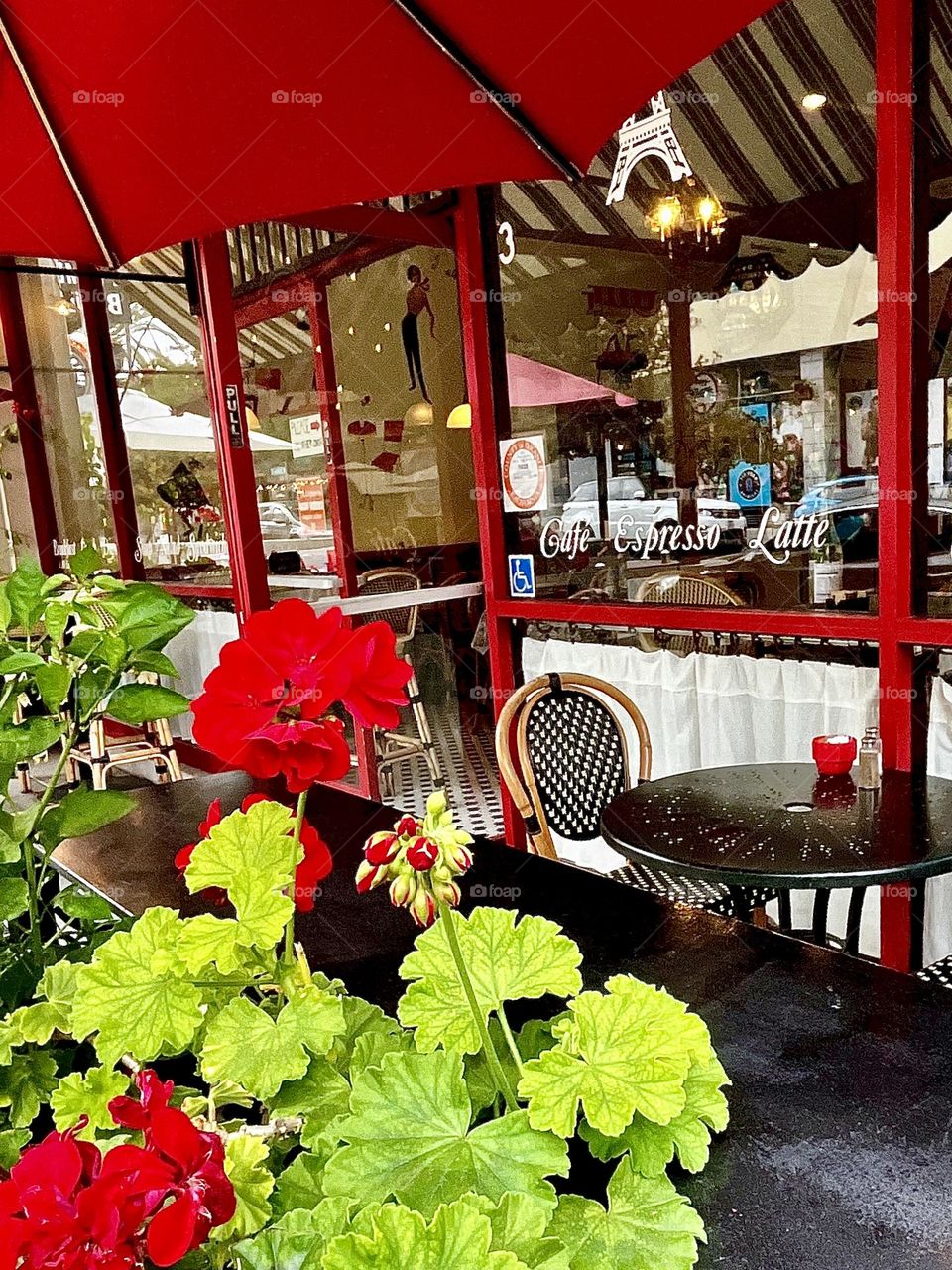 Coffee Shop in Red French Design