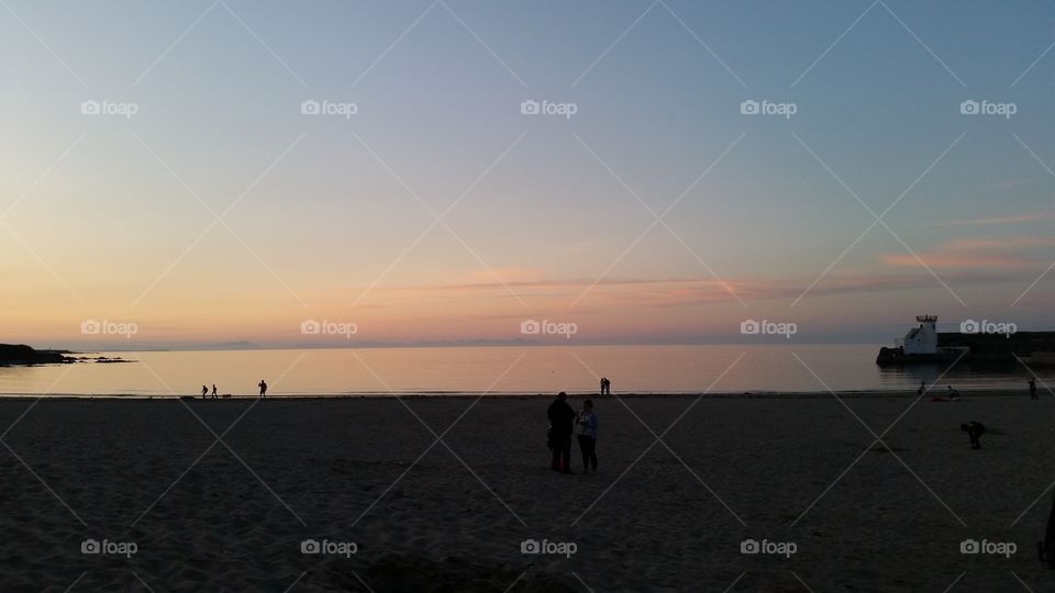 beach evening ireland