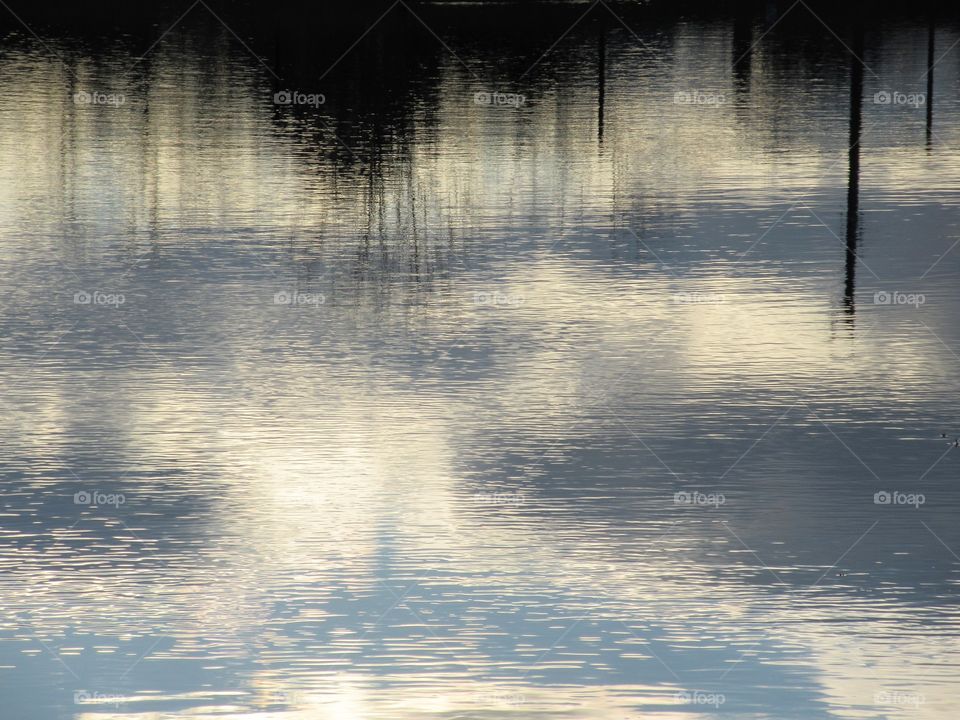 reflection with clouds