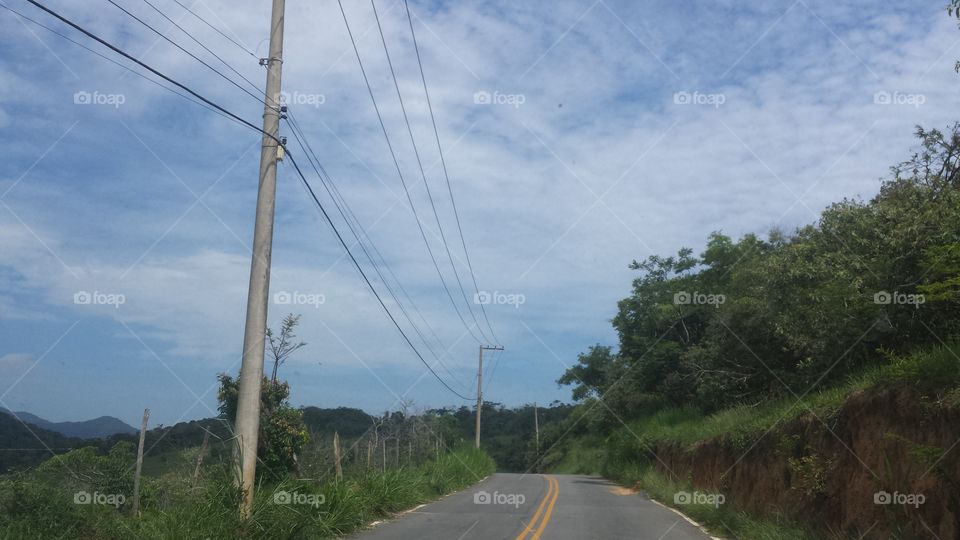 Estrada rural Brasil