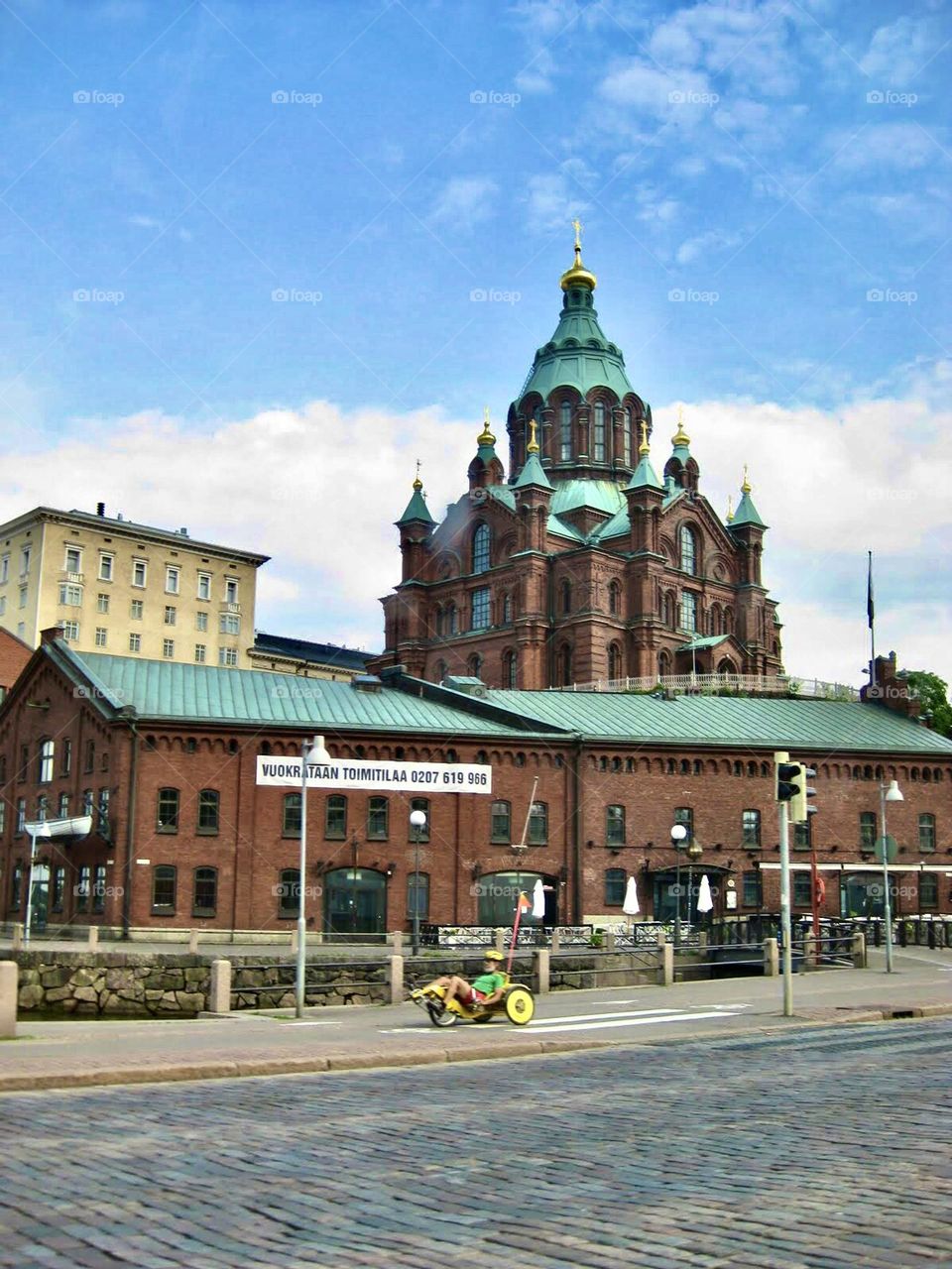 In motion with recumbent bicycle