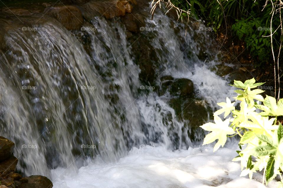 Water fall in Galilee,running refreshing natural spring water with healing power 