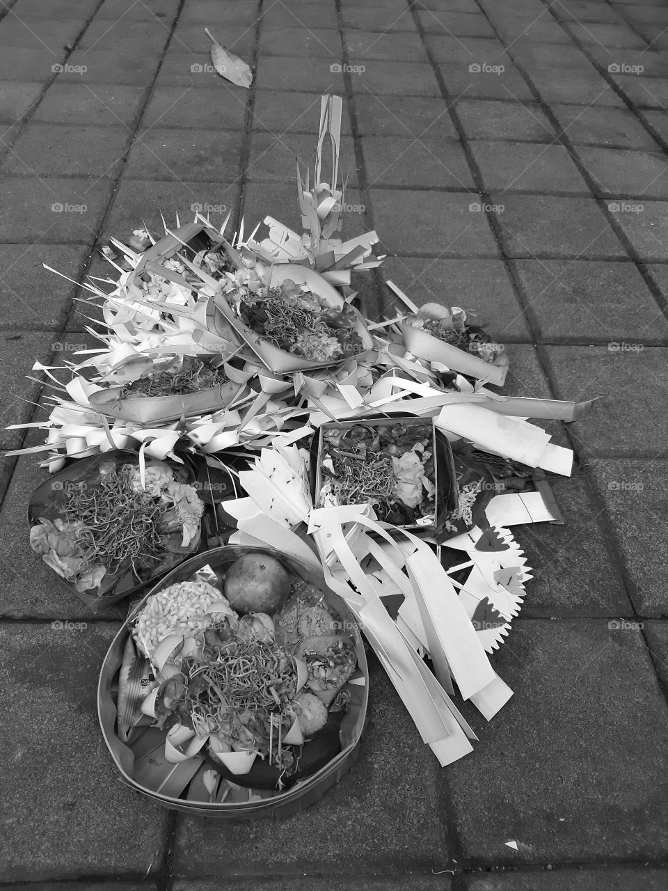 Fine art of balinese offerings in Kuningan Day