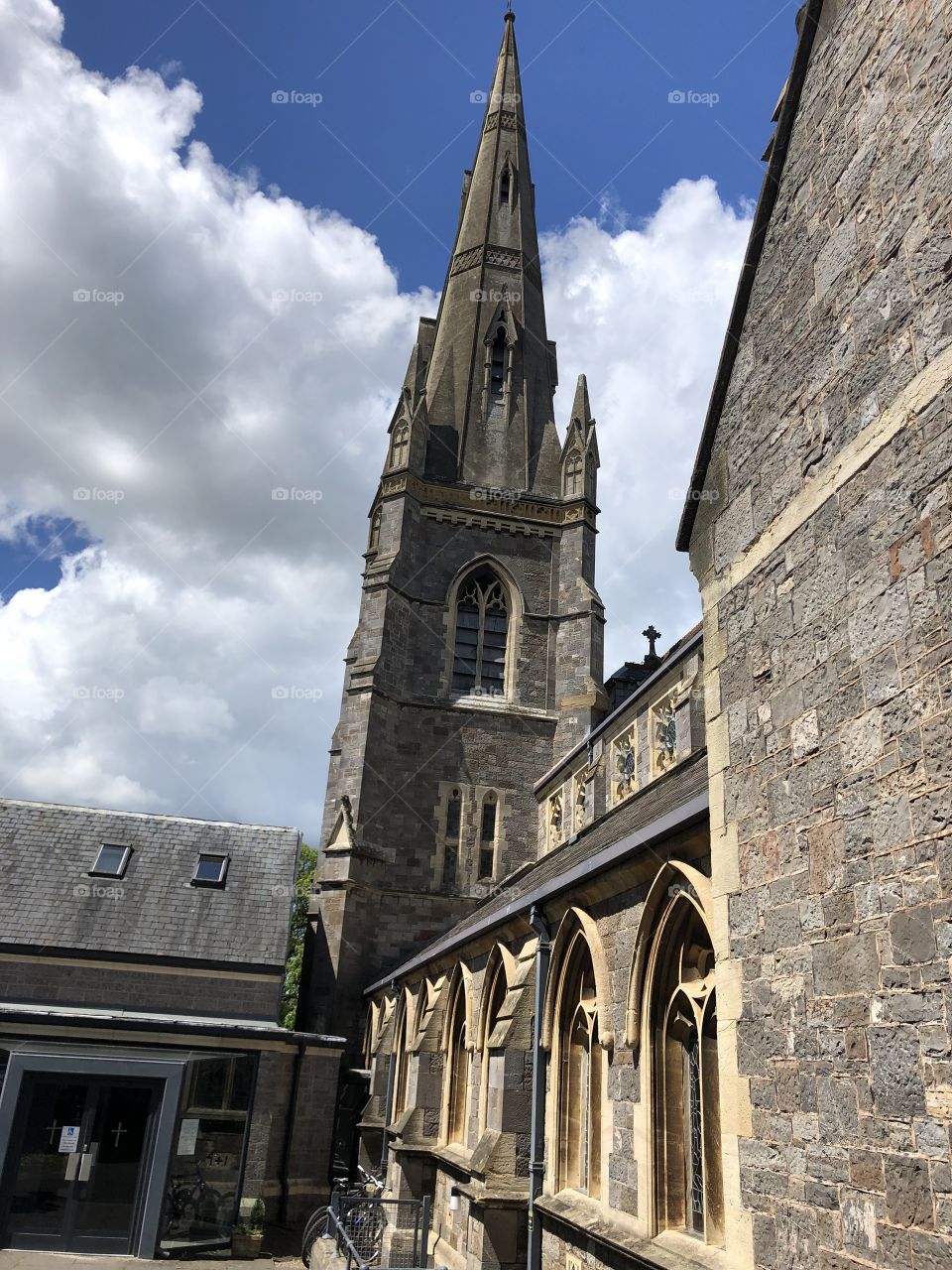 Close up of the lovely St Leonard’s Church in Exeter.