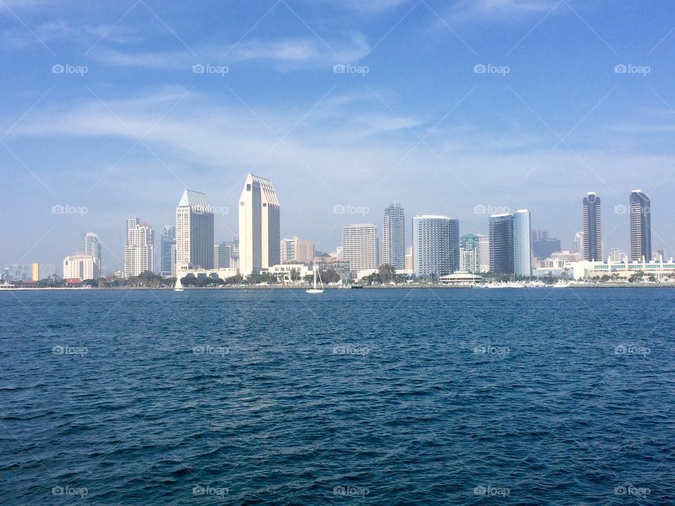 View of Downtown San Diego from Coronado island