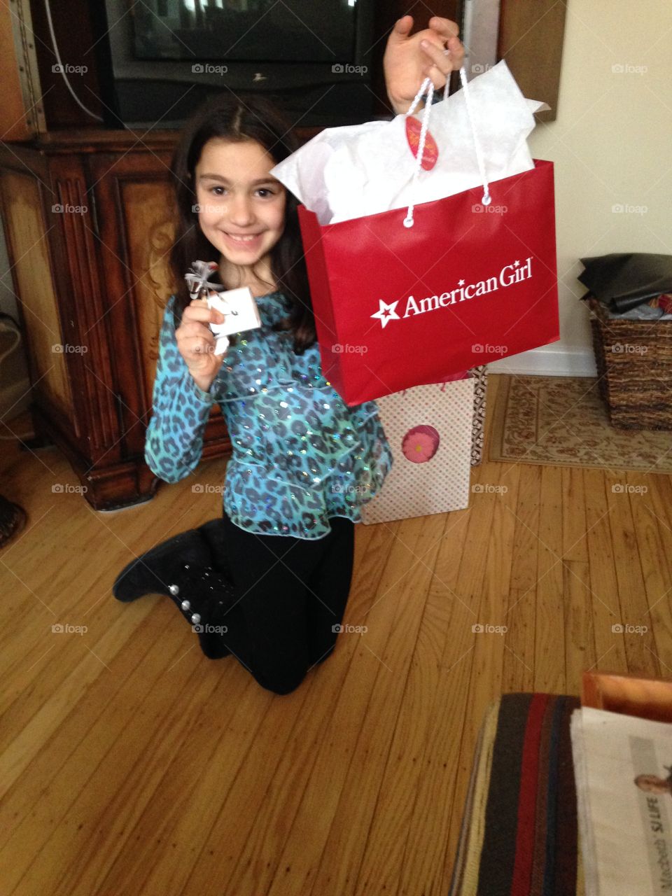 Girl holding shopping bag