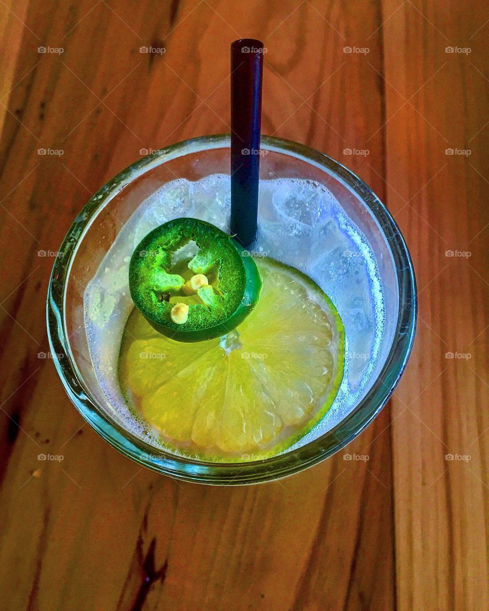 Jalapeño and lime margarita 
