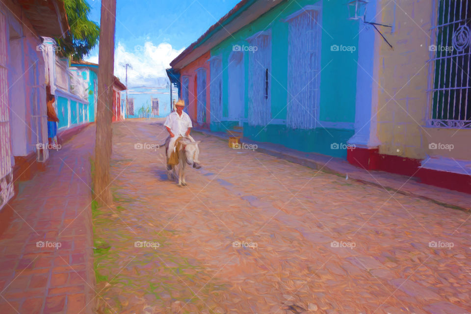 Street scene in Trinidad, Cuba