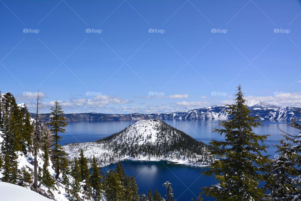 Crater Lake in winter 