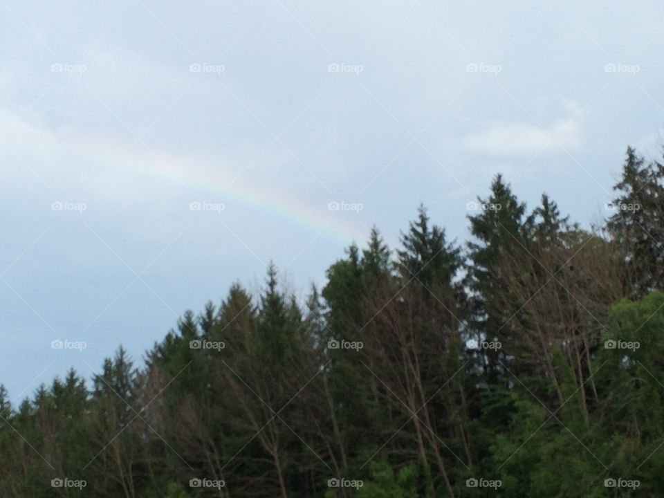 rainbow. Rainbow over Ohio scenery