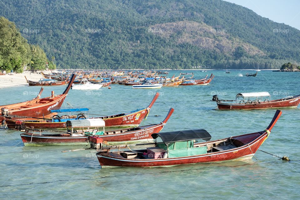 Traveller boat at beautiful island ... Koh Lipe Thailand