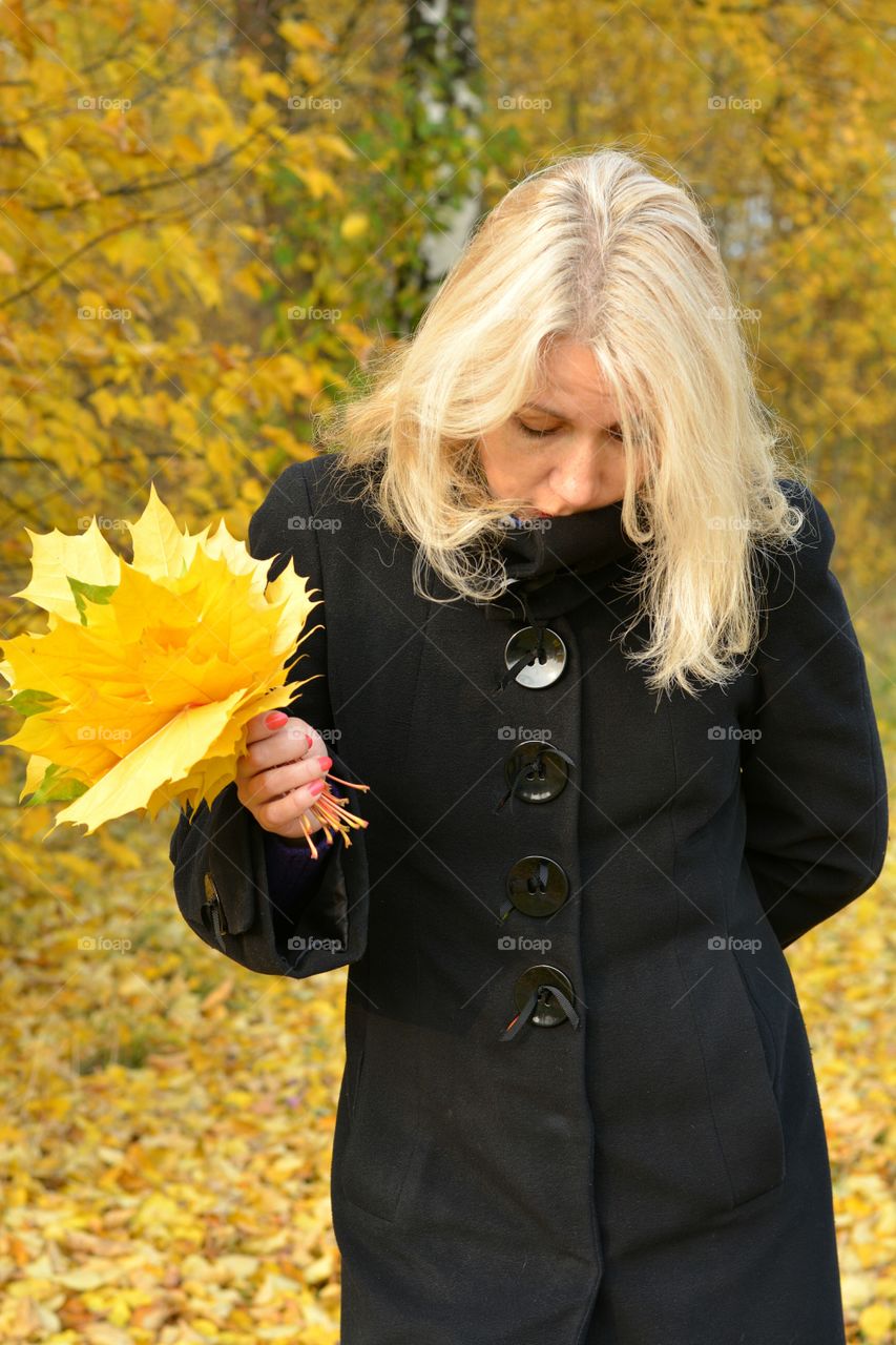 Fall, Nature, Park, Girl, Outdoors