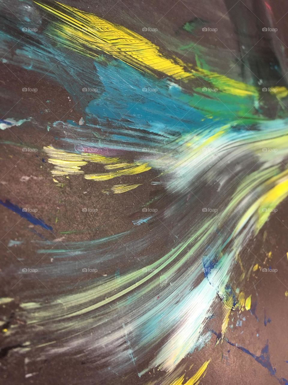 Paint on a table 