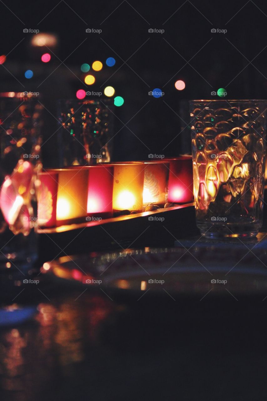 Close-up of illuminated light