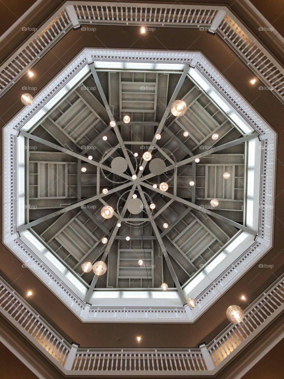 Ceiling of a hotel. Ceiling of the Hotel Breakers in Sandusky, Ohio, USA