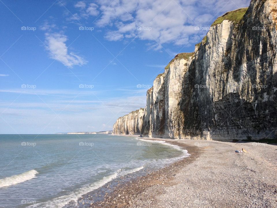 Cliffs in Normandie, France