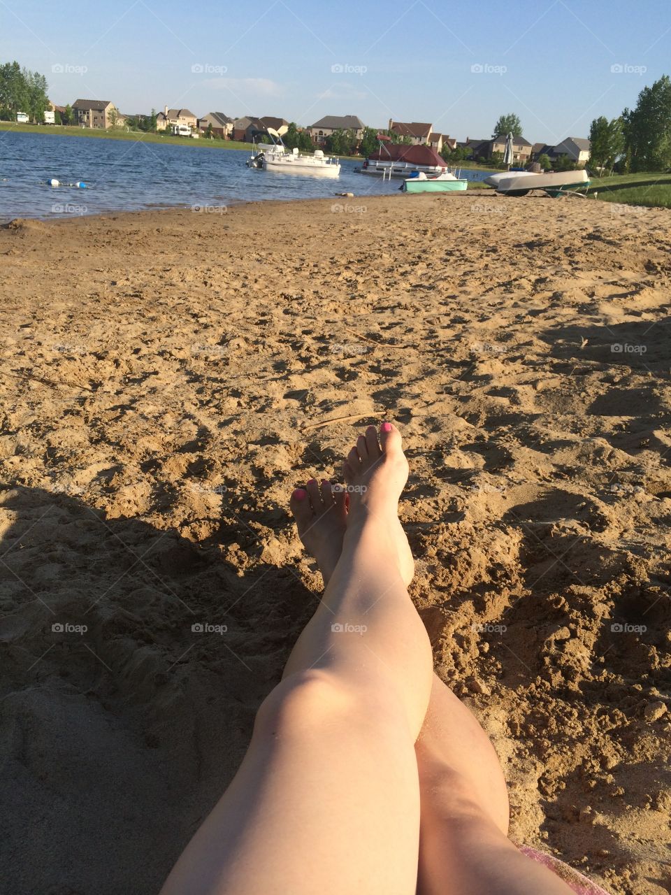 Toes in the sand. Beach pic